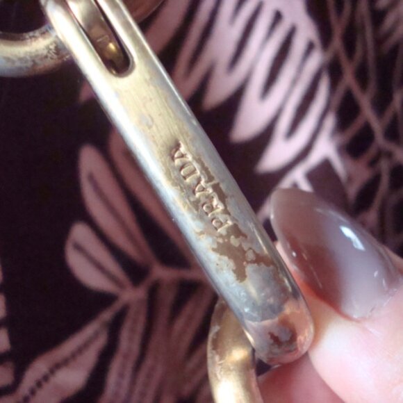 Prada purse OBO handbag shoulder bag BOHO 70's vintage vtg grandmacore hippie - Picture 9 of 14